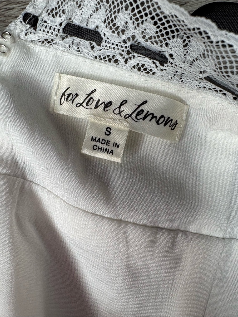NEW For Love and Lemons Iniko mini dress white small - Picture 6 of 6